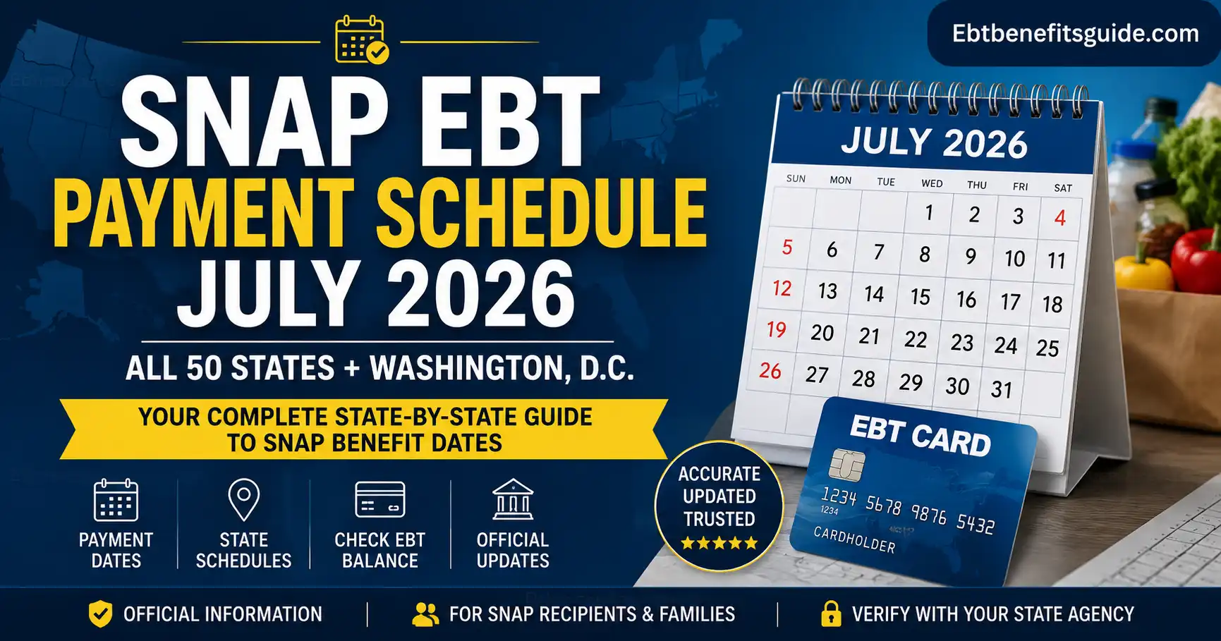EBT Payment Schedule July 2026