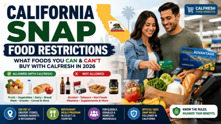 California SNAP food restrictions