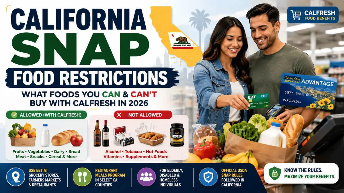 California SNAP food restrictions