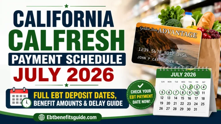 Calfresh Food Stamps Payment Schedule July 2026