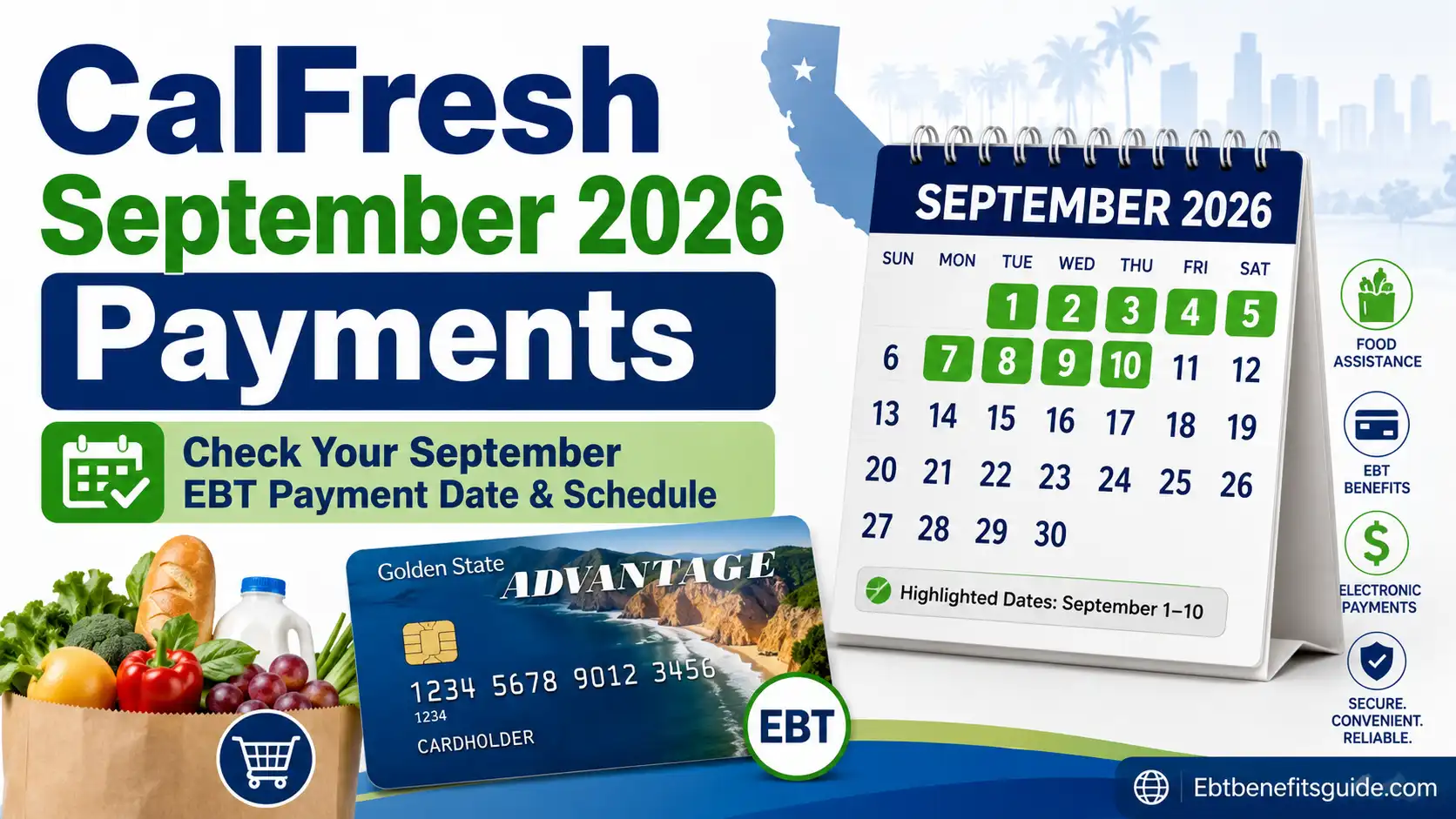 CalFresh September 2026 EBT payment
