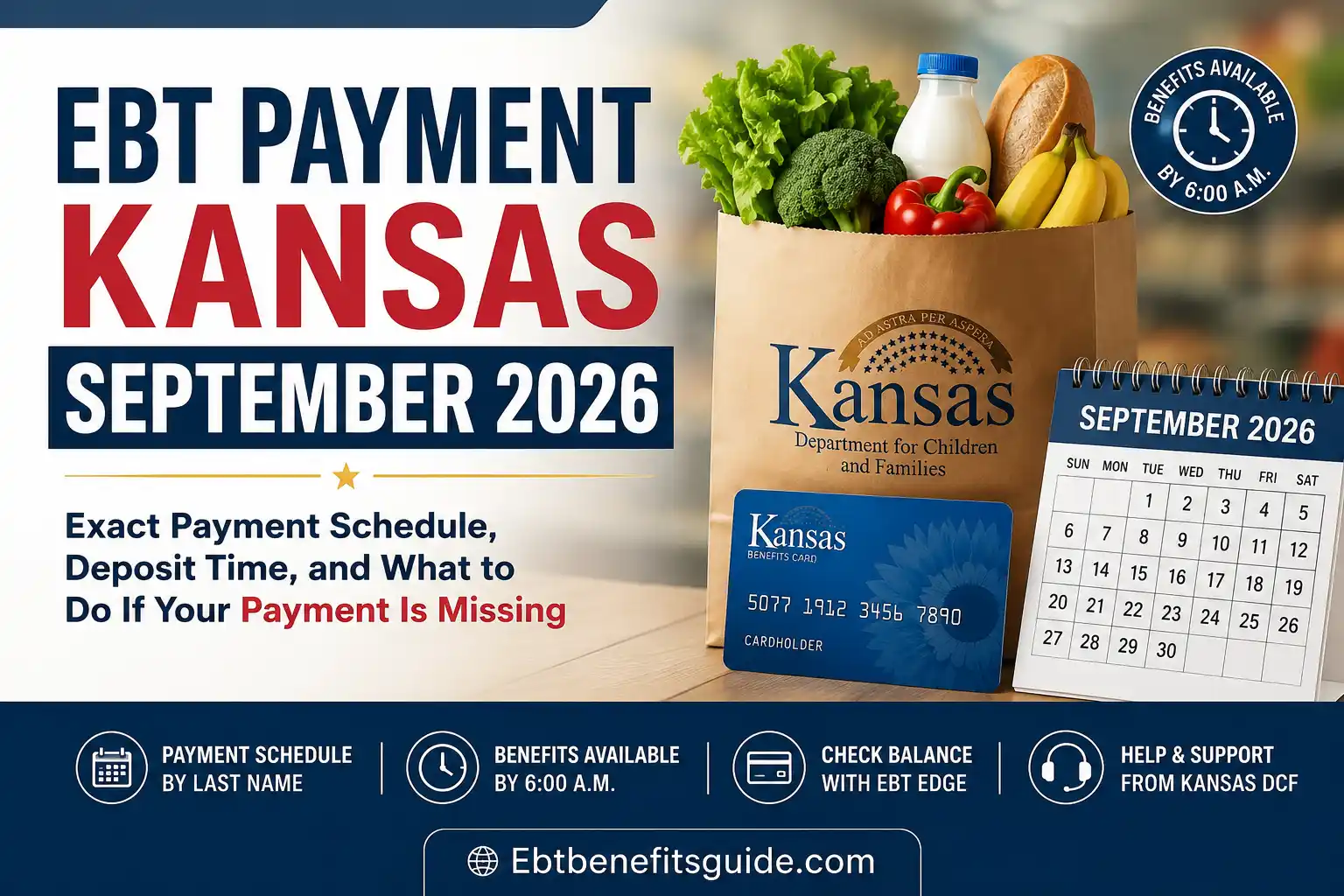 Kansas SNAP Payment Schedule September 2026